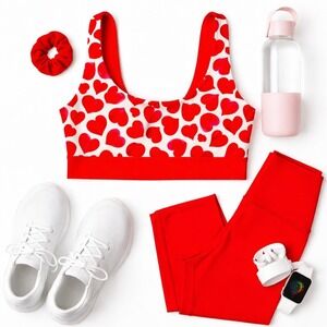 Fabletics Yitty RARE Harlow Reversible Sports Bra Persimmon Rose Petal M (?) EUC